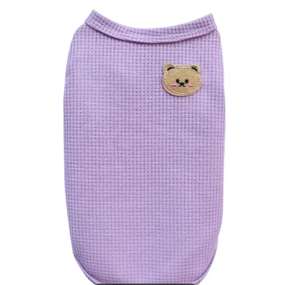 Cozy & Cute Bear-Decor Knit Vest for Small/Medium Dogs - Durable Summer.